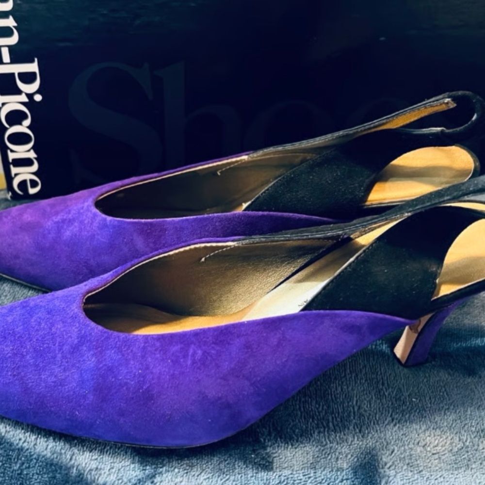 Evan-Picone Heels Purple Suede Size 8.5